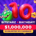 BitStarz $1,000,000 cashback giveaway.